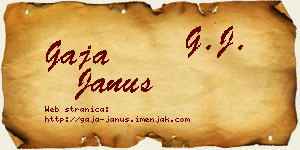 Gaja Janus vizit kartica